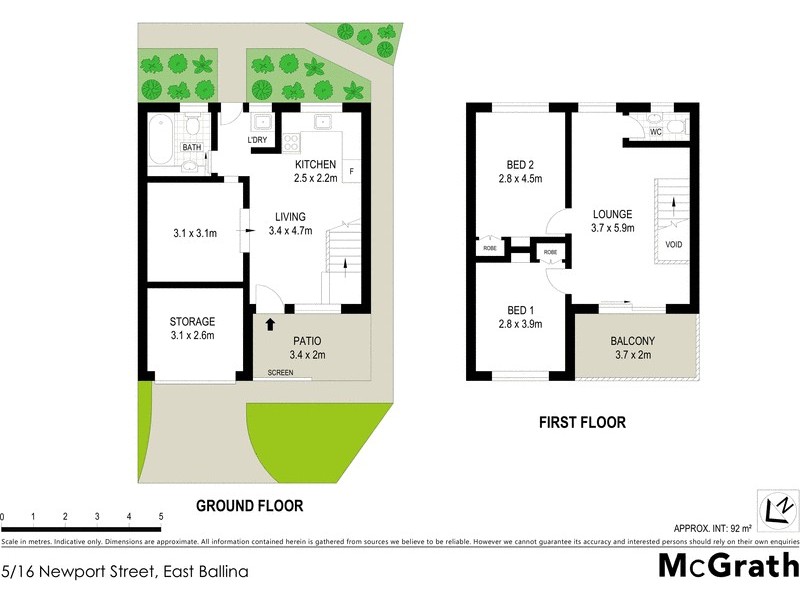 5/16 Newport Street, East Ballina NSW 2478 Floorplan