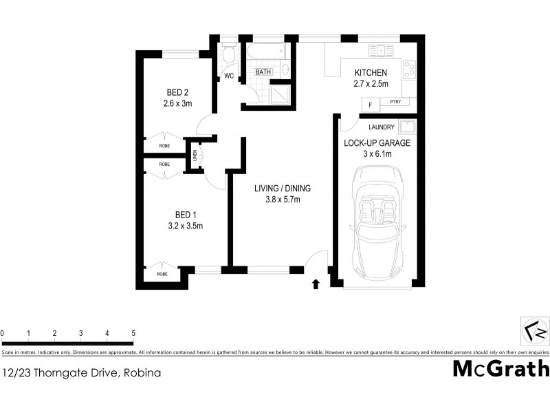 12/23 Thorngate Drive, Robina QLD 4226 Floorplan
