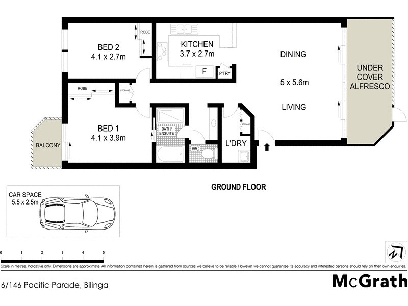 6/146 Pacific Parade, Bilinga QLD 4225 Floorplan