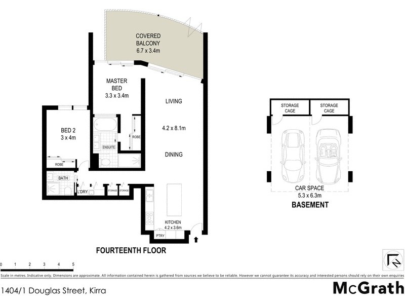 1404/1 Douglas Street, Kirra QLD 4225 Floorplan