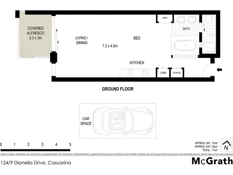 124/9 Dianella Drive, Casuarina NSW 2487 Floorplan