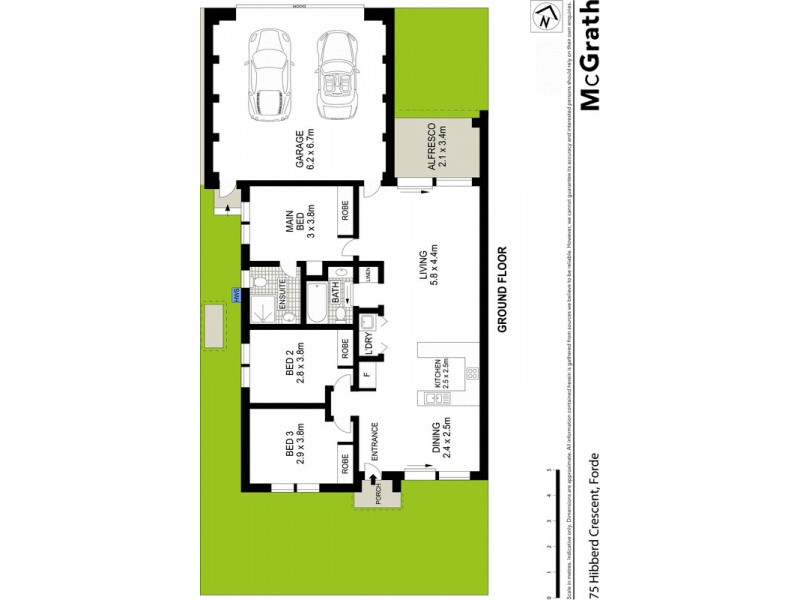 75 Hibberd Crescent, Forde ACT 2914 Floorplan