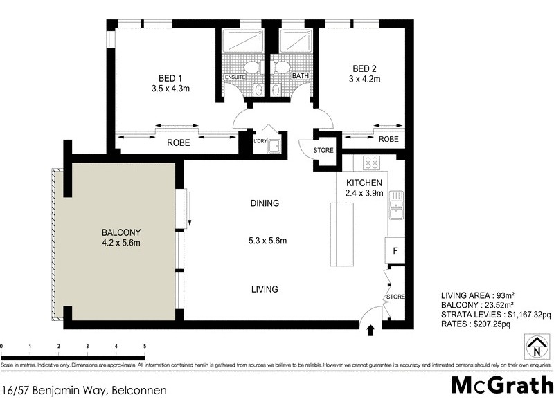 16/57 Benjamin Way, Belconnen ACT 2617 Floorplan