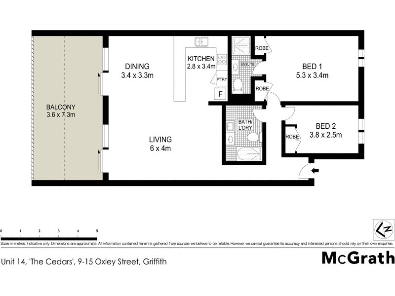 14/9 Oxley ‘The Cedars’ Street, Griffith ACT 2603 Floorplan