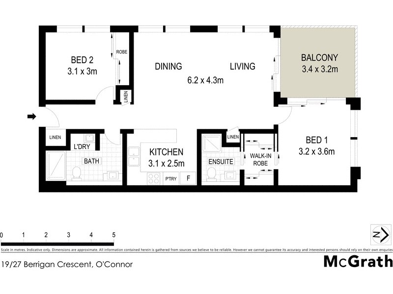 19/27 Berrigan Crescent, O’connor ACT 2602 Floorplan