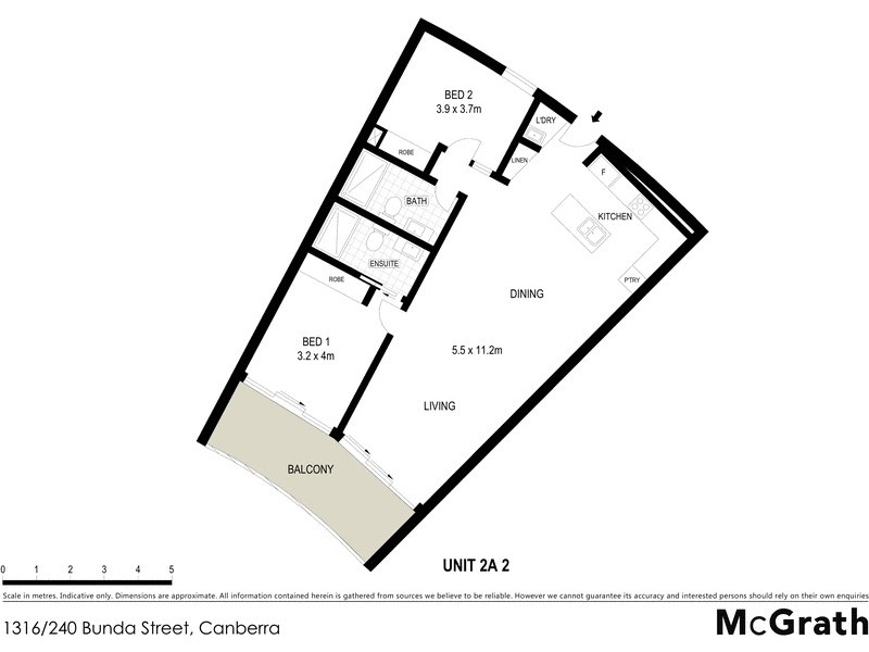 1316/240 Bunda Street, City ACT 2601 Floorplan
