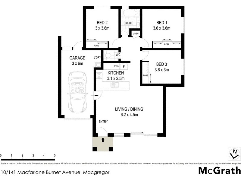 10/141 Macfarlane Burnet Avenue, Macgregor ACT 2615 Floorplan