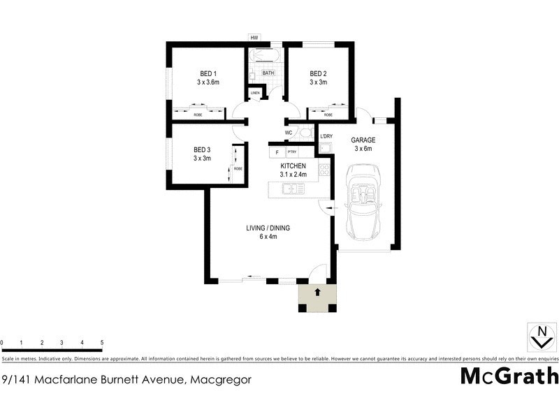 9/141 Macfarlane Burnett Avenue, Macgregor ACT 2615 Floorplan