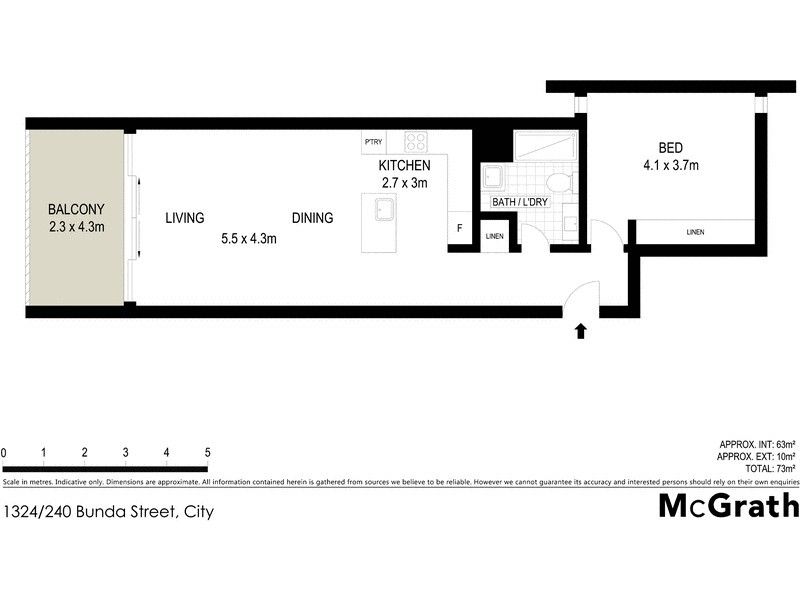 1324/240 Bunda Street, City ACT 2601 Floorplan