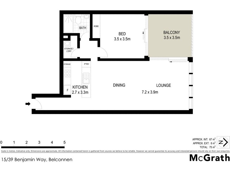 15/39 Benjamin Way, Belconnen ACT 2617 Floorplan