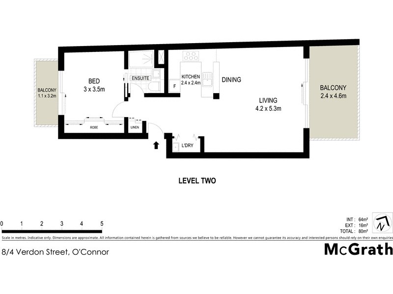 8/4 Verdon Street, O’connor ACT 2602 Floorplan
