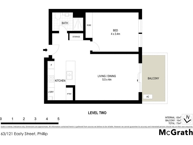 63/121 Easty Street, Phillip ACT 2606 Floorplan