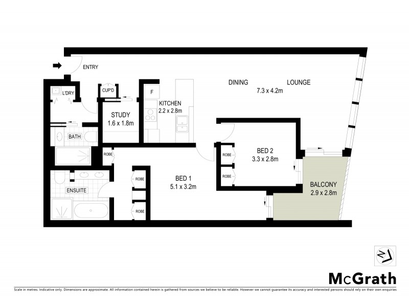 1206/19 Marcus Clarke Street, City ACT 2601 Floorplan