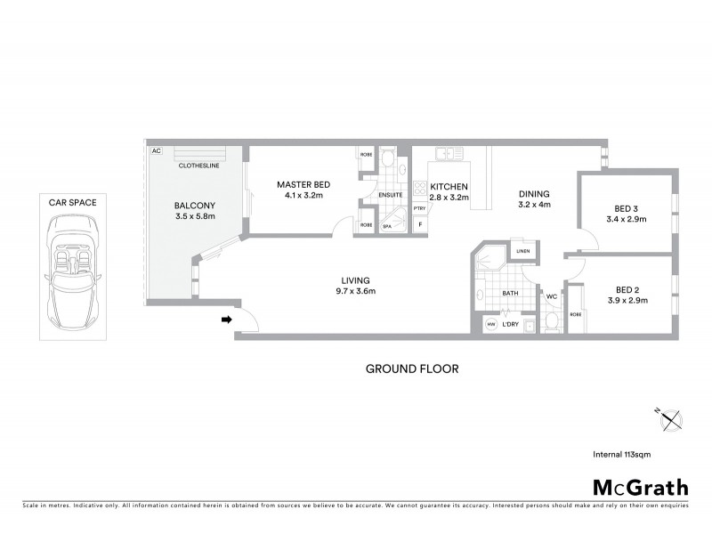 53/112 Baldwin Drive, Kaleen ACT 2617 Floorplan