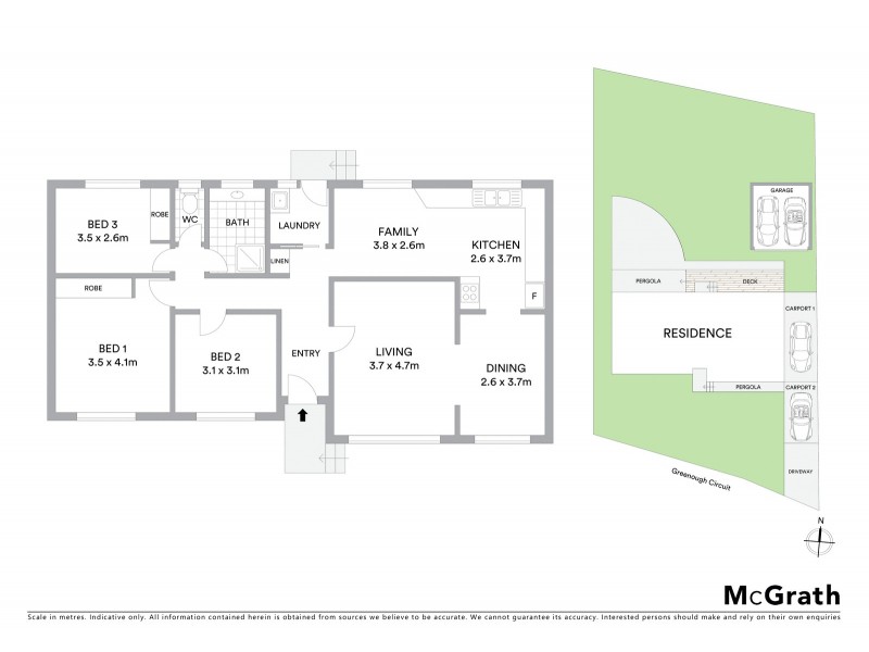15 Greenough Circuit, Kaleen ACT 2617 Floorplan