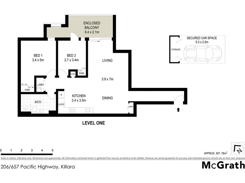 206/657 Pacific Highway, Killara NSW 2071 Floorplan