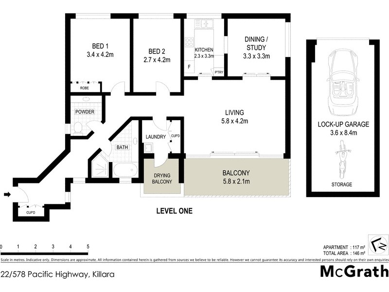 22/578 Pacific Highway, Killara NSW 2071 Floorplan