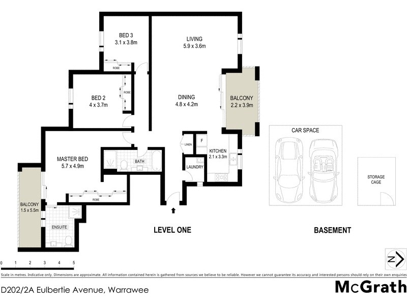 D202/2A Eulbertie Avenue, Warrawee NSW 2074 Floorplan
