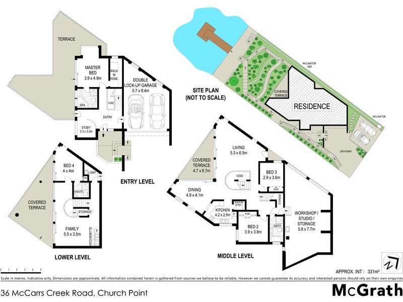 36 McCarrs Creek Road, Church Point NSW 2105 Floorplan