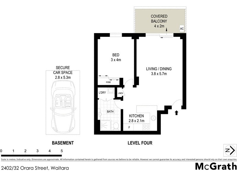 2402/32 Orara Street, Waitara NSW 2077 Floorplan