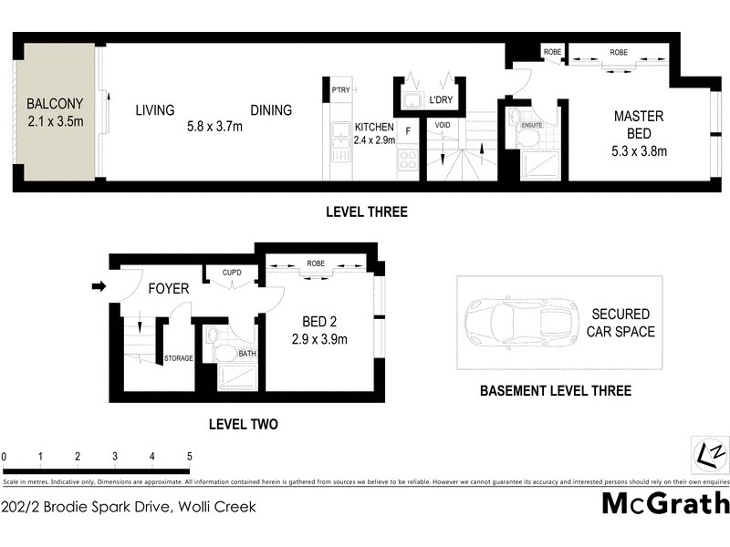202/2 Brodie Spark Drive, Wolli Creek NSW 2205 Floorplan