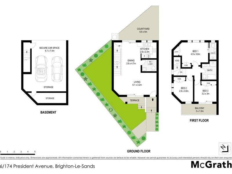 6/174 President Avenue, Brighton-le-sands NSW 2216 Floorplan