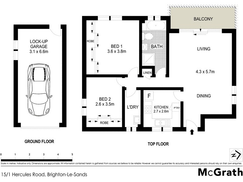 15/1 Hercules Road, Brighton-le-sands NSW 2216 Floorplan