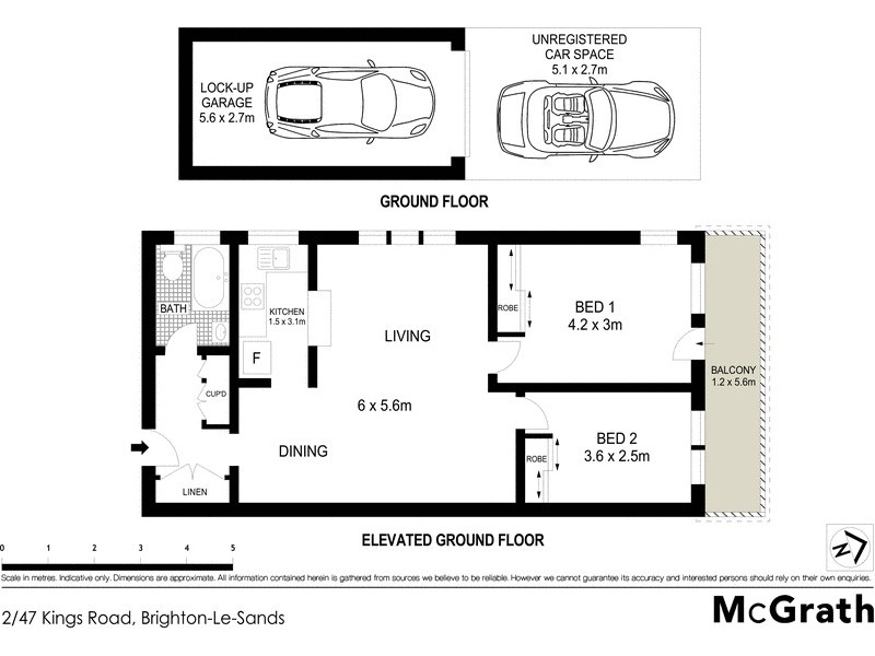 2/47 Kings Road, Brighton-le-sands NSW 2216 Floorplan