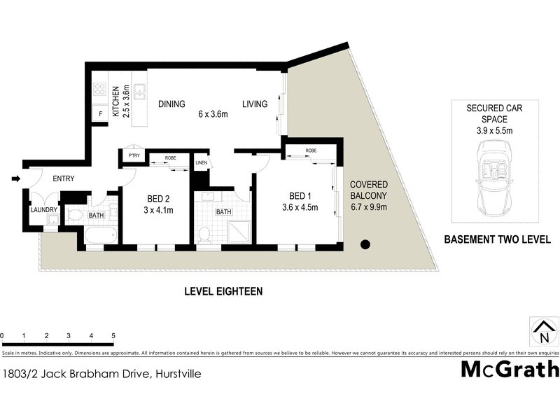 1803/2 Jack Brabham Drive, Hurstville NSW 2220 Floorplan