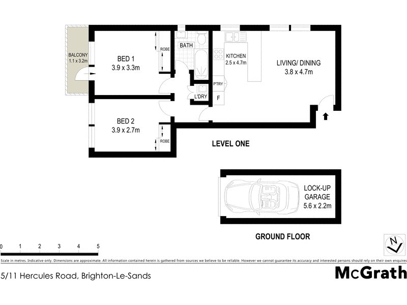 5/11 Hercules Road, Brighton-le-sands NSW 2216 Floorplan