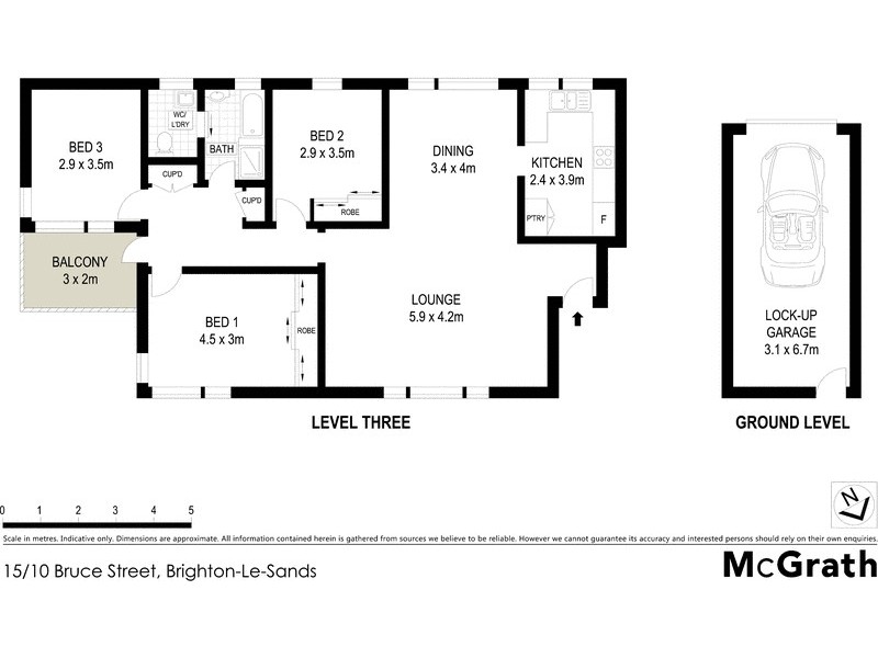 15/10 Bruce Street, Brighton-le-sands NSW 2216 Floorplan