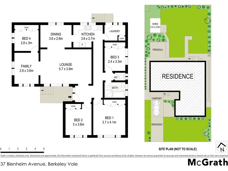37 Blenheim Avenue, Berkeley Vale NSW 2261 Floorplan