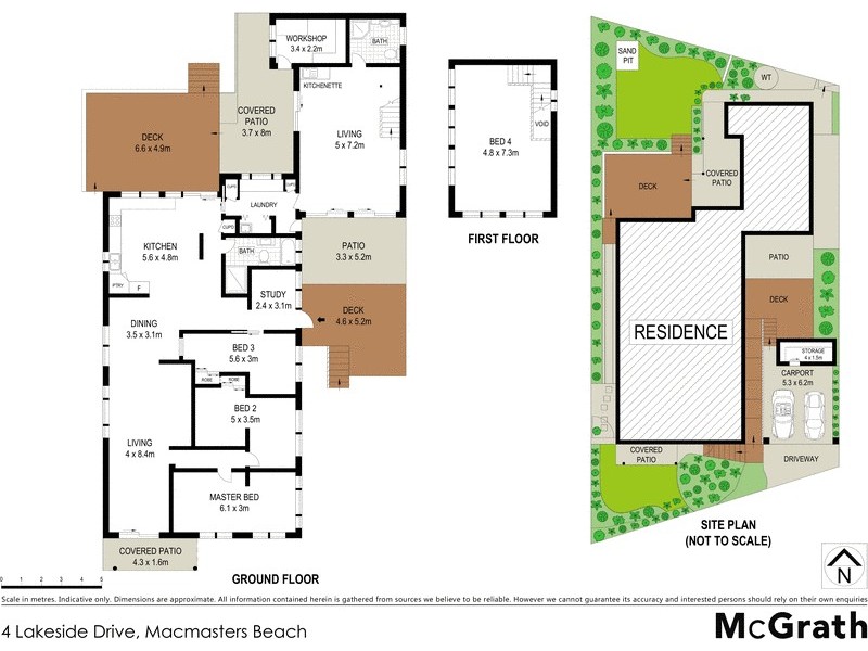 4 Lakeside Drive, Macmasters Beach NSW 2251 Floorplan