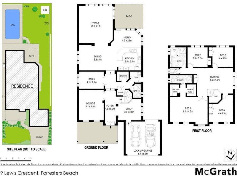 9 Lewis Crescent, Forresters Beach NSW 2260 Floorplan