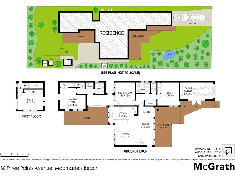 30 Three Points Avenue, Macmasters Beach NSW 2251 Floorplan