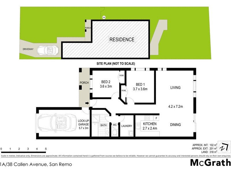 1A/38 Callen Avenue, San Remo NSW 2262 Floorplan