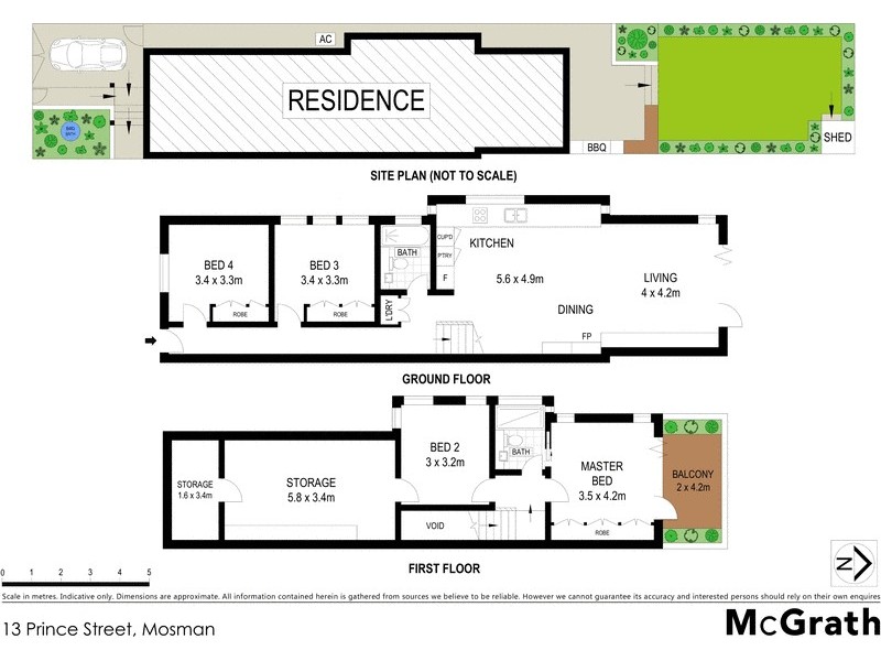 13 Prince Street, Mosman NSW 2088 Floorplan