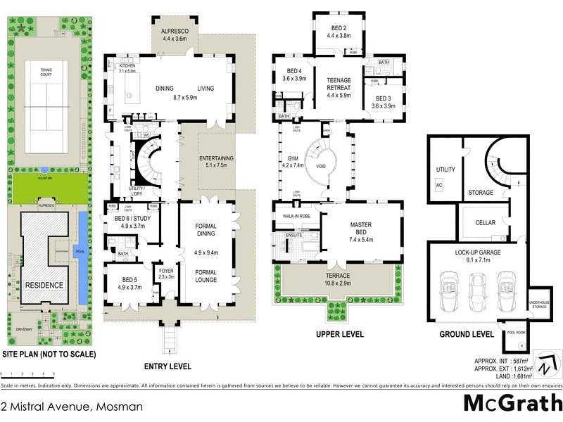 2 Mistral Avenue, Mosman NSW 2088 Floorplan