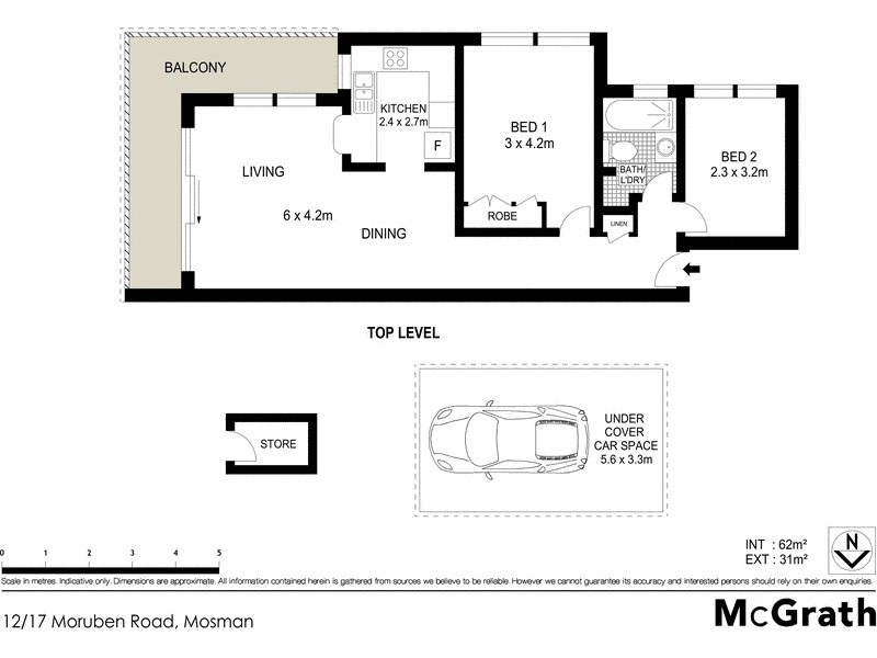 12/17 Moruben Road, Mosman NSW 2088 Floorplan
