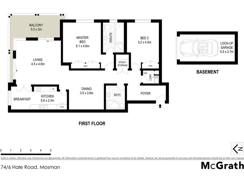74/6 Hale Road, Mosman NSW 2088 Floorplan
