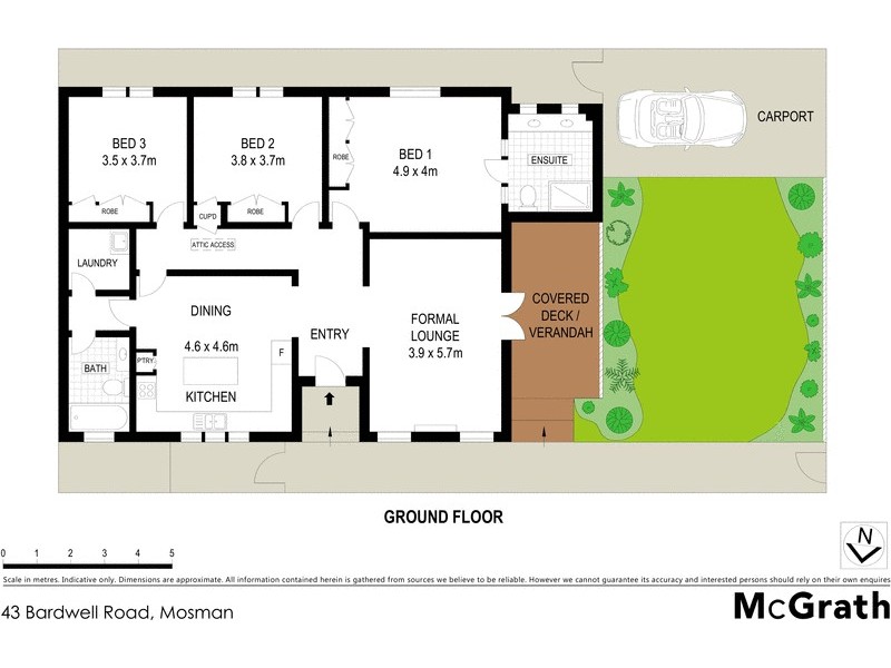 43 Bardwell Road, Mosman NSW 2088 Floorplan