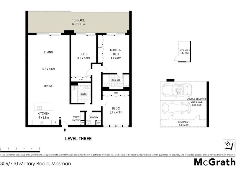 306/710 Military Road, Mosman NSW 2088 Floorplan
