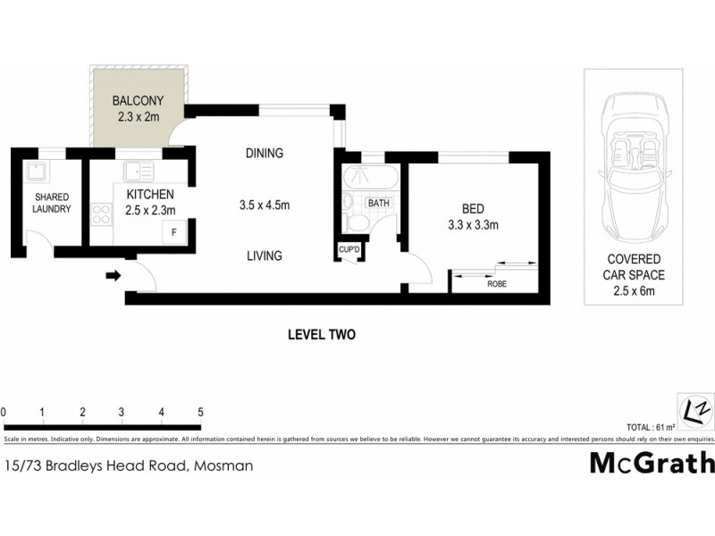 15/73 Bradleys Head Road, Mosman NSW 2088 Floorplan
