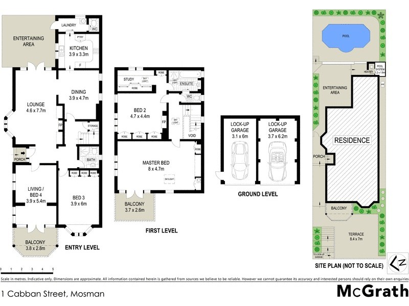 1 Cabban Street, Mosman NSW 2088 Floorplan