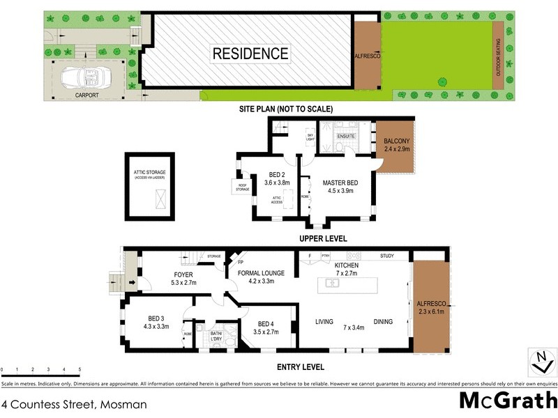4 Countess Street, Mosman NSW 2088 Floorplan