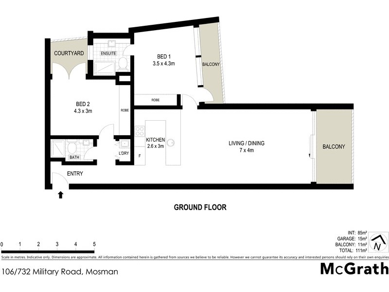 106/732 Military Road, Mosman NSW 2088 Floorplan