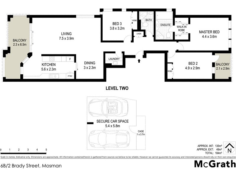 6B/2 Brady Street, Mosman NSW 2088 Floorplan
