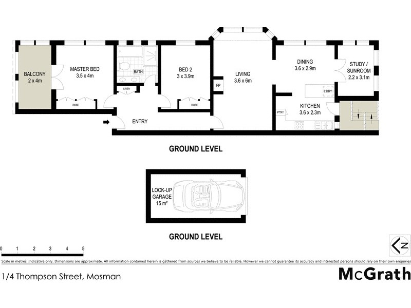 1/4 Thompson Street, Mosman NSW 2088 Floorplan
