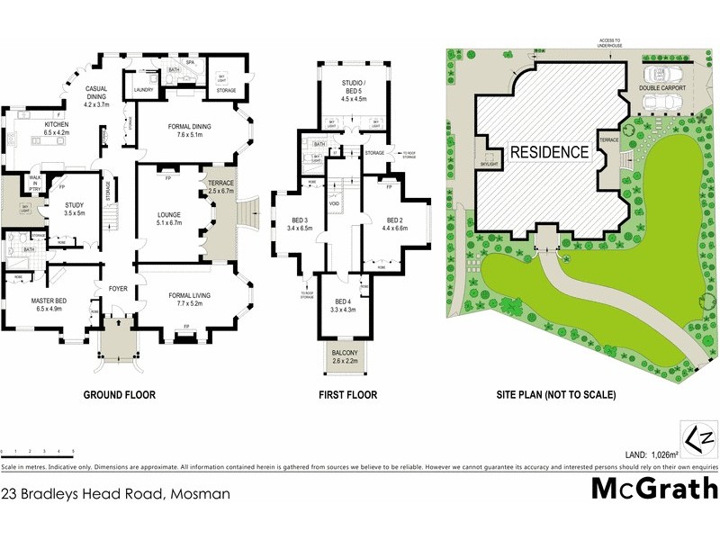 23 Bradleys Head Road, Mosman NSW 2088 Floorplan