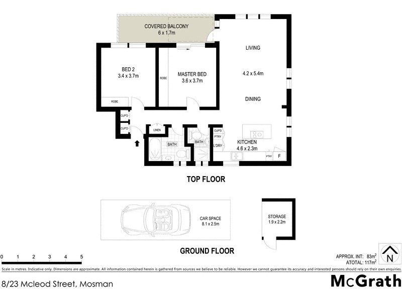 8/23 McLeod Street, Mosman NSW 2088 Floorplan